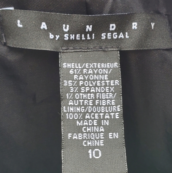 Laundry By Shelli Segal Pin Stripe Blazer Dress Jacket Women’s Size 10, black - Picture 5 of 17